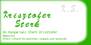 krisztofer sterk business card